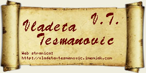 Vladeta Tešmanović vizit kartica